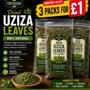 Dried uziza leaf 30g x 3 packs