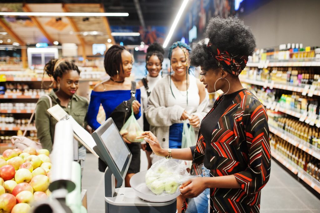 Africans at supermarket