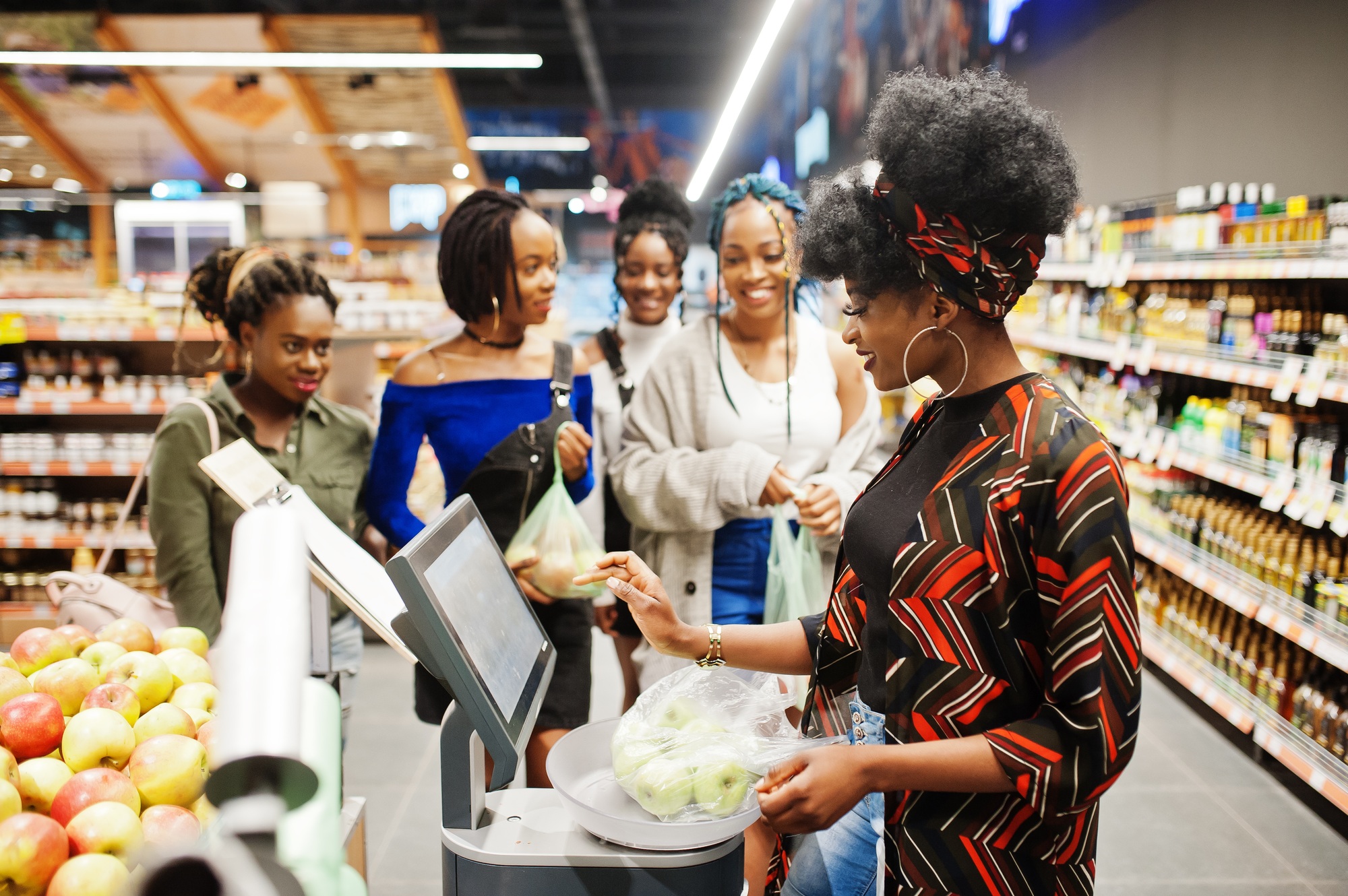 Africans at supermarket