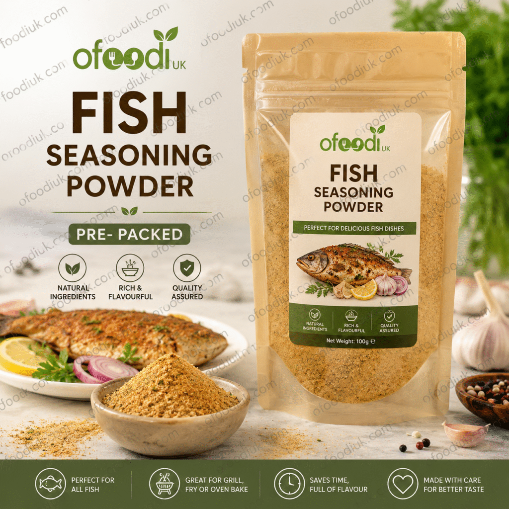 Fish seasoning powder pre- packed