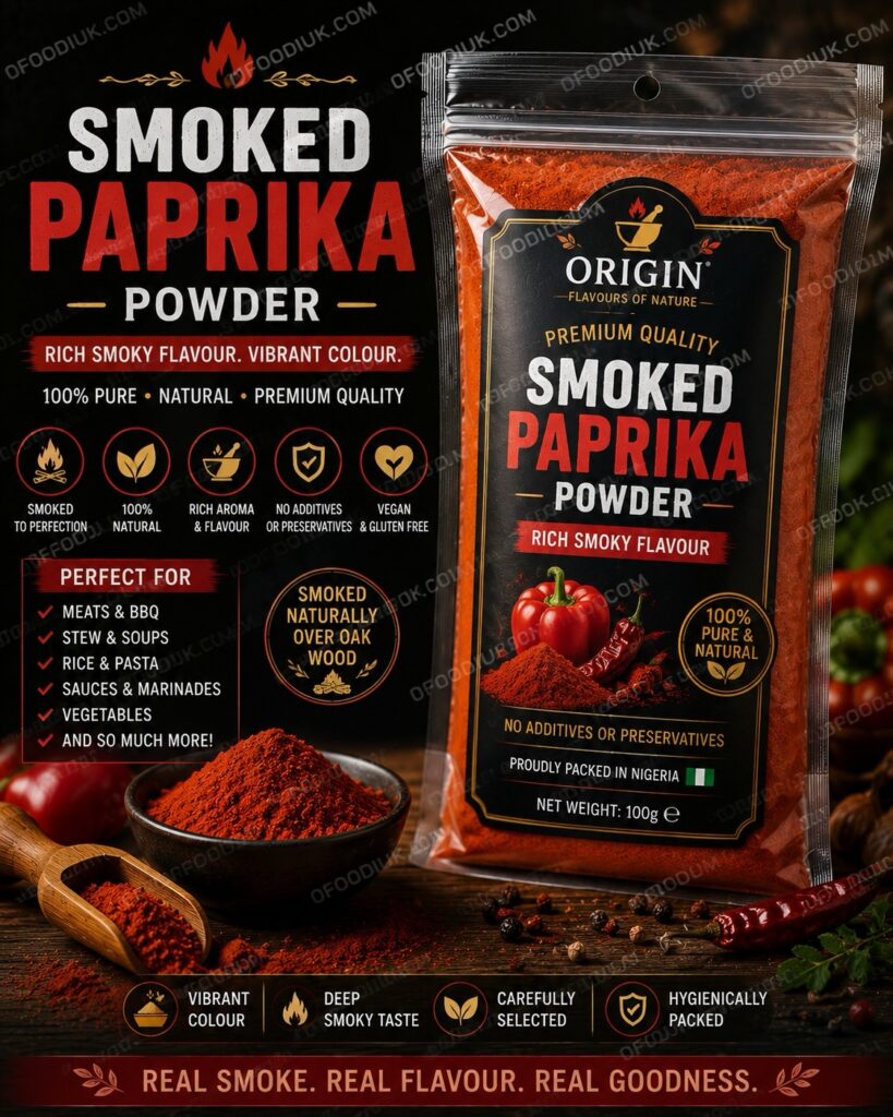 Smoked paprika powder pre packed