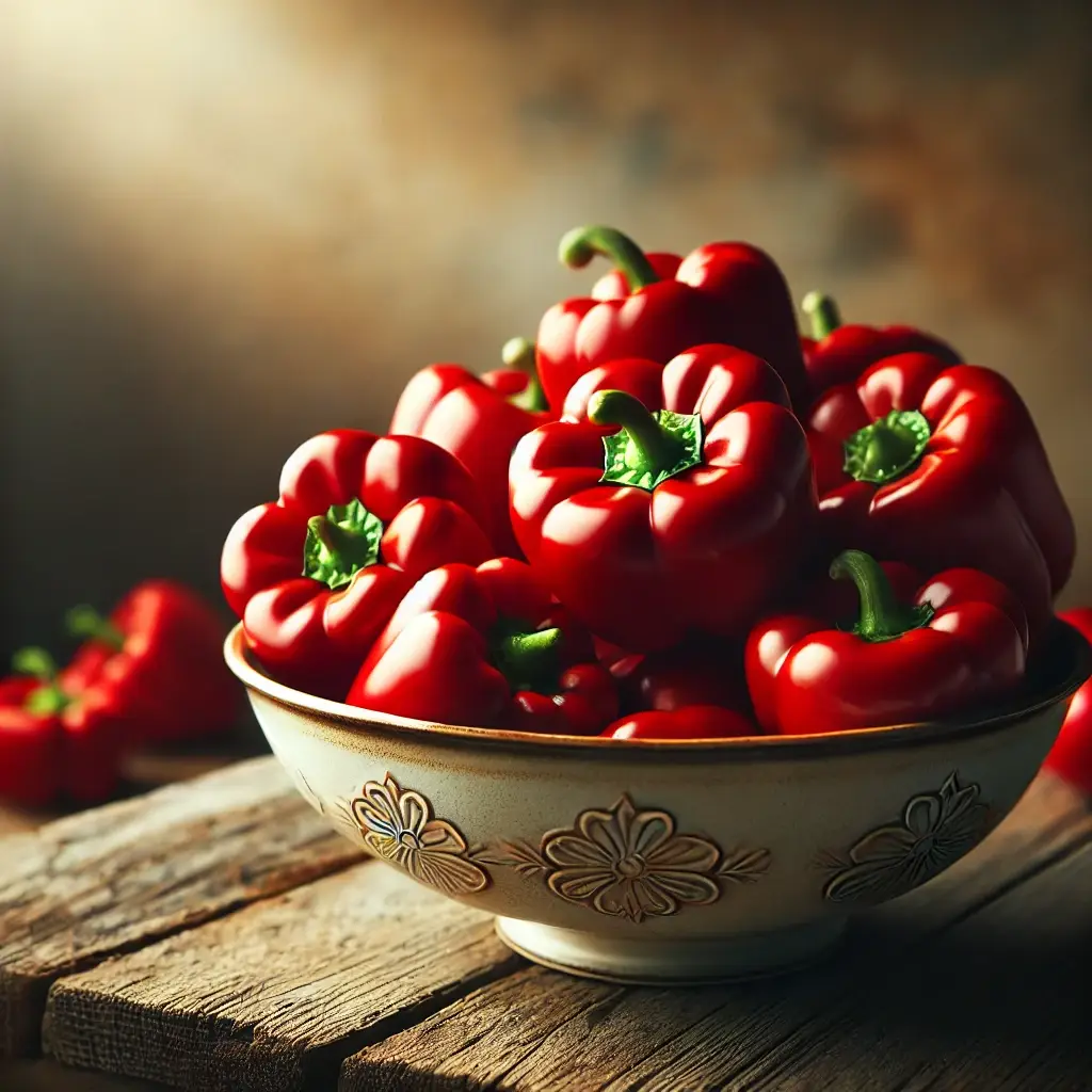 Vibrant Fresh Red Bell Pepper Box 3.5Kg 2 - Ofoodi Online African, Asian, Caribbean Store Red bell pepper box 3.5kg